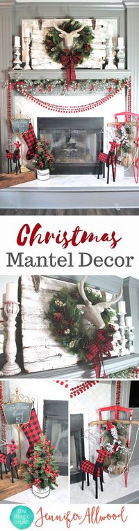 Nice 33 Inspiring Mantel Christmas Decoration Ideas. More at http://dailypatio.com/2017/11/21/33-inspiring-mantel-christmas-decoration-ideas/