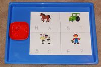 Farm Montessori tray: Identify the first sound of each word || Gift of Curiosity
