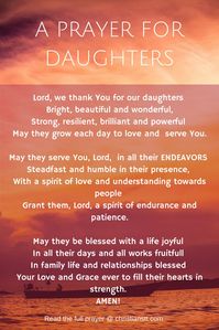 A prayer for daughters