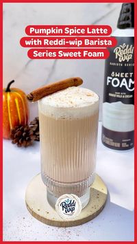 Grab Reddi-wip Barista Series Sweet Foam for an affordable pumpkin-flavored latte at home.