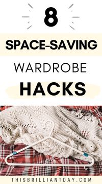 Does your wardrobe need organising? I share 8 easy wardrobe hacks and storage ideas to save you space and get a neat, tidy wardrobe. #wardrobehacks #declutter #storageideas #organisation