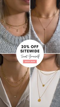 20% Off Everything! Handcrafted delicate jewelry made in NYC. Made with Gold Vermeil or Sterling Silver | Free domestic shipping #layeringnecklaces #layeredjewelry #daintylayerednecklaces