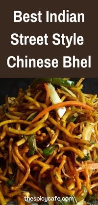 Made with fried noodles, tossed with colourful vegetables and garnished with crunchy spring onions. This is a sweet, tangy, spicy vegan & vegetarian recipe. how to make chinese bhel Indian street food style | how to make chinese bhel | chinese bhel recipe Indian #chinesebhel #indochinesefood #indianstreetfood #indianrecipes #manchurianrecipes #howtomakechinesebhel #vegan #noodles #hakkanoodles