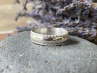 Low Dome Fancy Silver Ring - Affordable Silver Band - Simple Wedding Ring - Matching Rings For A Couple - Handmade Sterling Silver Band by AccentYourself on Etsy