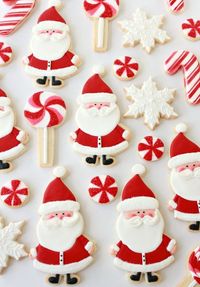Candy Cane Cut Out Sugar Cookies | Sweetopia