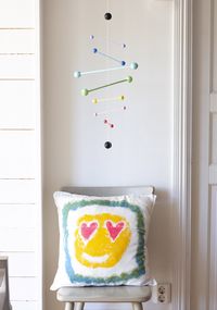 Hanging Rainbow mobile by Pysselbolaget