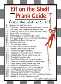 Elf on the Shelf Prank Guide for older kids, easy Elf on the Shelf ideas