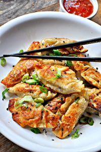 vegan sesam tofu dumplings