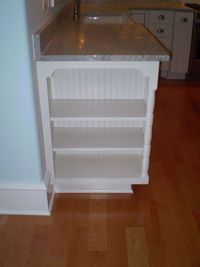 End of cupboard? Perfect for cookbooks or small appliances! What a Great Idea!