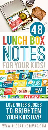 Lunch Box Notes and Lunch Box Jokes for Kids!