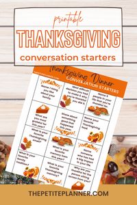 Thanksgiving Dinner Conversation Starters (with FREE printable!)