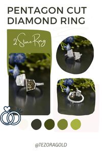 - DESCRIPTION OF RING: ✦✦✦✦✦✦✦✦✦✦✦✦✦✦✦✦ - White Moissanite Details: ✦Stone Shape: Pentagon Cut ✦Stone Size: 1.35CT(1 PCS) ✦Stone Measurement: 7.80x6x3.15mm ✦Stone Color: Colorless - Yellow Moissanite Details: ✦ Stone Shape: Pentagon Cut ✦ Stone Size: 1.47CTW(1 PCS) ✦ Stone Measurement: 8.15x6.10x6.60mm ✦ Stone Color: Yellow - Side Stone Moissanite Details ✦ Side Stone Shape: Round Cut ✦ Side Stone Size: 0.014ct (per piece) ✦ Side Stone Measurement: 1.50mm ; 0.39CTW ; (28 PCS)