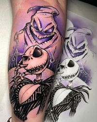 Disneytattoo by Frankie Lopez on Instagram: “Jack y Oogie Boogie Todo lo que tenga que ver con pesadilla antes de Navidad me encanta, hay tantos personajes a elegir… Cual es tu…”