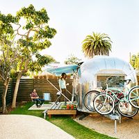 Santa Barbara Auto Camp. Each comes with two beach cruisers for touring the coast like a local. From $139; sbautocamp.com