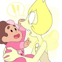 Just had the image of baby Steven in my (& @boringartist‘s ^v^) Bad Prediction AU grabbing all the Pearls’ noses…except White’s. XD