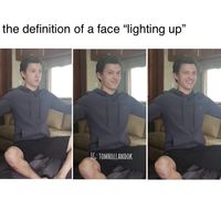 (frames 1-2: Peter seeing Annabeth in her prom dress) (frame 3: Peter laughing because Annabeth scolded him for not be ing ready for prom)
