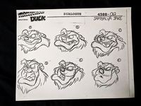 DARKWING DUCK 1991 Production HONKER Studio Model Cel Copy Guide Disney | eBay