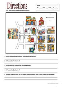 DIRECTIONS worksheet - Free ESL printable worksheets made by teachers
