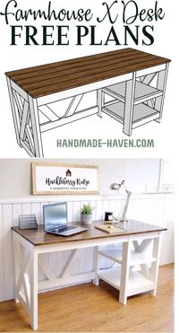 Farmhouse Desk Plans – Handmade Haven