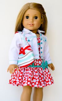 Jean Jacket, Dress and Purse for AG dolls by AnnasGirls on Etsy $58.00