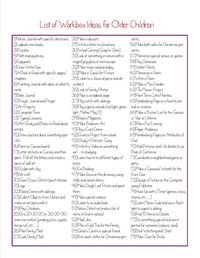 A List of 79 Workbox Ideas for Older Children