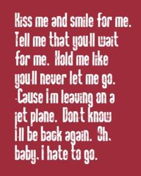 John Denver - Jet Plane - song lyrics, music lyrics, song quotes, song lyrics, songs