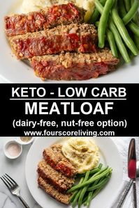 A no-fail Low Carb Meatloaf Recipe that’s easy to make, packed with flavor, and comforting any night of the week. This keto meatloaf is also dairy-free and has a nut-free option.