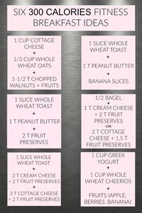 Six Fitness 300 Calories Breakfast Ideas. Affordable, easy and quick breakfast that is healthy and low calorie. Breakfast ideas to help lose weight.