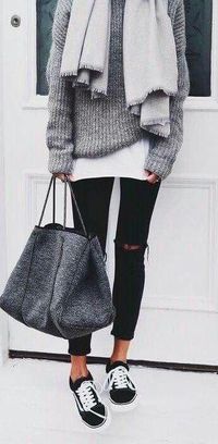 Oversized Scoop Neck Loose Fit Chunky Knit Sweater