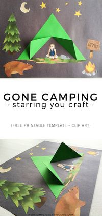 Gone Camping Craft - Can be personalized with a photo of your child!