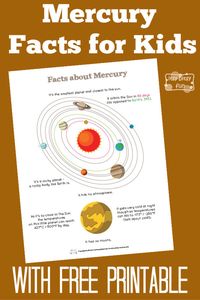 Fun Mercury Facts for Kids With Free Printables