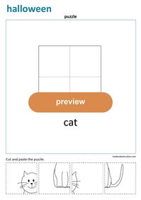 Cut and paste the puzzle. Craft worksheet. Preschool, Kindergarten, First grade worksheets: lookbookeducation.com