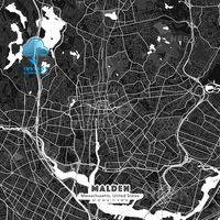 Vector map print template of Malden, Massachusetts, United States with fine gray gradations for urban and rural areas. The different shades of gray in the Malden map do not follow any particular patte... ... #map #instant #download #digital #pdf #vector #license #dark #artmap #printable #digital #clean #hebstreit
