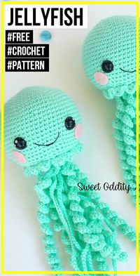 crochet Jellyfish free pattern #amigurumi #crochet#freecrochetpattern via @shareapattern.com