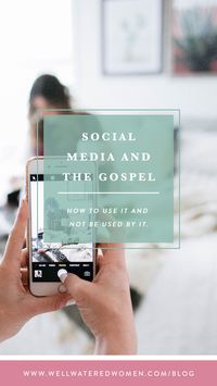 Social Media and the Gospel: How to USE it and NOT be USED by it. Ask yourself: Why does my heart lean toward comparison? Why am I so prone to envy the lives of others when I see their pictures on social media? Why do I anxiously strive to take glory for myself?