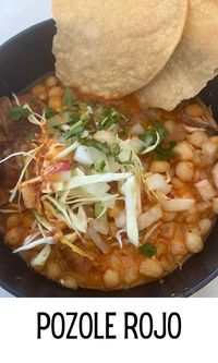 Pozole Rojo is a rich Mexican stew, made with pork and hominy, and loaded with fresh toppings. The perfect bowl of comfort for any time. #pozolerojo #soup #stew #fallrecipes #winterrecipe #mexicanfoodrecipes