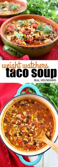 Looking for a delicious, low-point Weight Watchers soup recipe? This fantastic Weight Watchers Taco Soup is a fantastic option for a healthy, filling lunch or dinner!