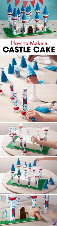 Learn how to make the ultimate Knight's Castle Cake that will enchant your guests! Use the Wilton Castle Cake Set to easily build this fortress of a cake that's perfect for your child's birthday party.