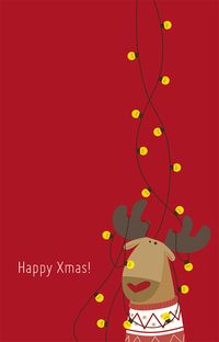 Happy Xmas! by Chiara Tovazzi. #holidays #christmas #xmas #animation #gif #animals #reindeer #ChiaraTovazzi