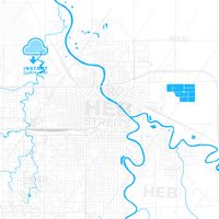 Vector map of Grand Forks, North Dakota, United States with emphasis on water areas with fine structures and patterns. This printable map of Grand Forks with the most important main and secondary road... ... #map #instant #download #digital #pdf #vector #license #water #watermap #printable #digital #clean #hebstreit