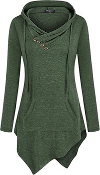 Miagooo Plus Size Tunics for Leggings, High Low Hem Party Cocktail Dress(Green,XX-Large) at Amazon Women’s Clothing store