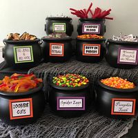 Halloween Candy Bar Signs Set of 11 Table Signs for Your