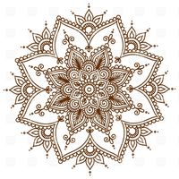 Brown round floral mandala, 28999, Design elements, download Royalty free vector clipart (eps)