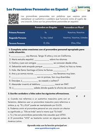 We have prepared a very interesting worksheet to practice more on subject pronouns in Spanish, a very important topic to master in any language. #LearnSpanish #SpanishWorksheets