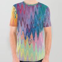 Vibrant Colorful Abstract Allover Pattern All Over Graphic Tee