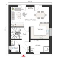 Raumgrundfläche EG: 58,00 m2