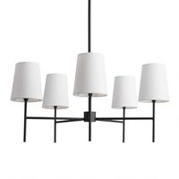 Black Metal Grayson 5 Light Chandelier - v1