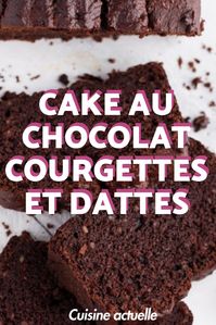 Un cake tout fou et surtout tout chocolat pour faire une recette saine, IG bas grâce au sucre de la courgette et des dattes !