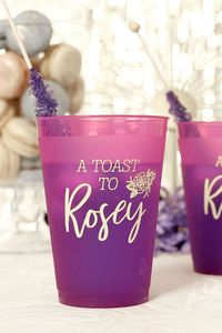 Personalize these pretty party cups for whomever you're celebrating!