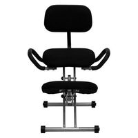 Reduce lower back strain and regain your body's natural posture with this ergonomic kneeling chair with included back. Kneeling chairs sit you in a position to allow your diaphragm to move efficiently and promote better breathing and blood circulation. #KneelingChair #DraftingChairs #DraftingStools